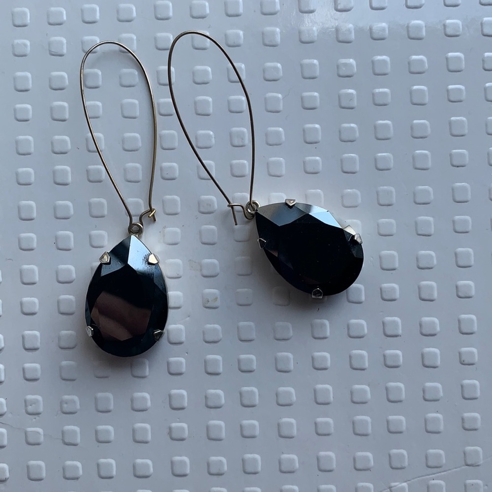 Swarovski crystal black drops